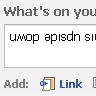 Status Saturday: upside down Facebook status messages