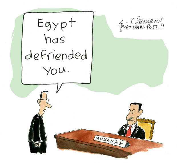 Egypt has defriended you cartoon