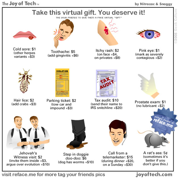 Give a fake virtual gift