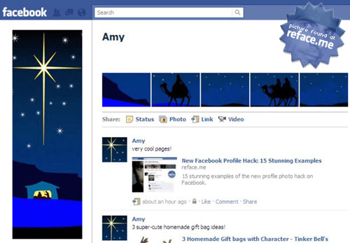 Christmas Facebook Profile Hack