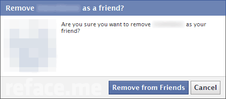 Remove as a friend