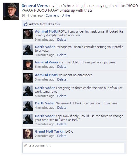 Star Wars Facebook Status Updates