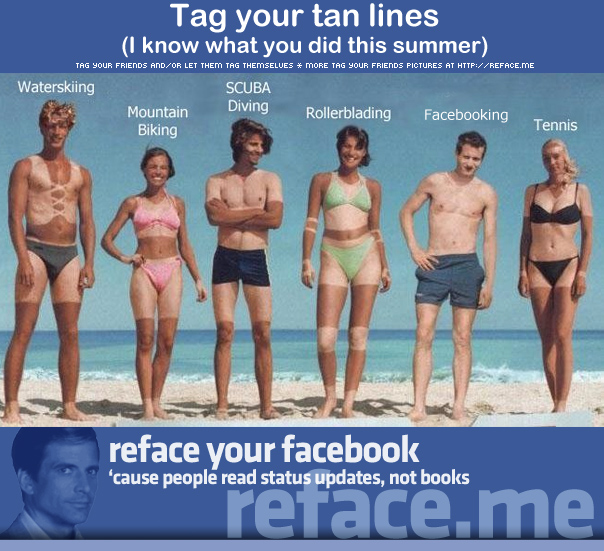 Tag your Facebook friends' tan lines